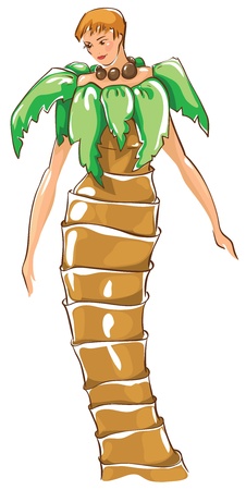 Carnival costumes -  palm treeのイラスト素材