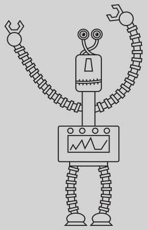 Cute robotのイラスト素材