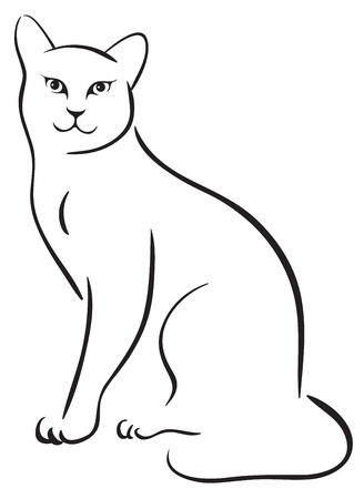 Outline catのイラスト素材