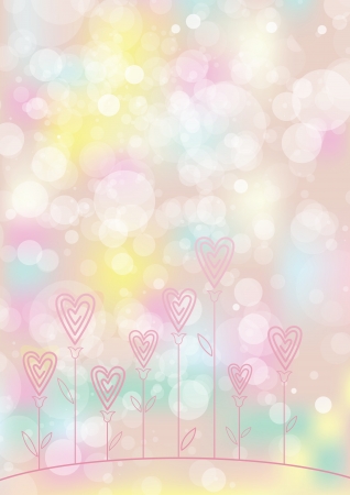 Valentines love flower background EPS10  Contains transparent objects  Cropped using clipping mask のイラスト素材