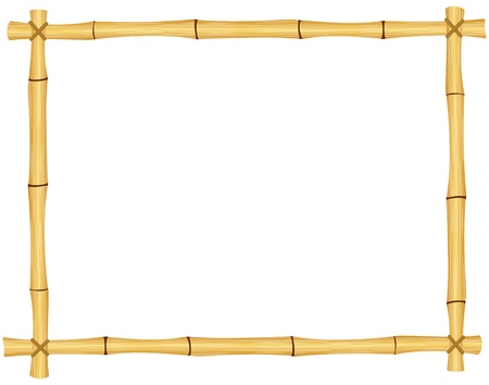 Bamboo frame EPS10  Contains transparent objects used for bamboo drawing のイラスト素材