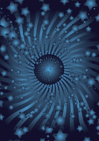 Star background with sphereのイラスト素材