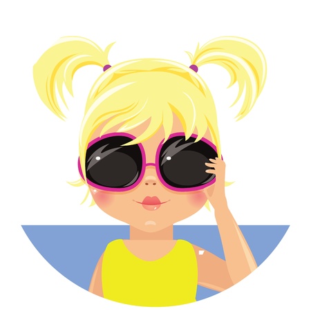 Girl in sunglassesのイラスト素材