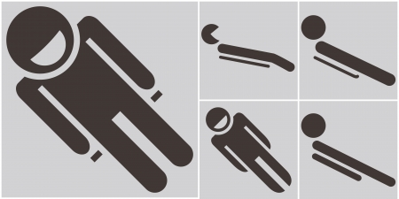 Set toboggan iconsのイラスト素材