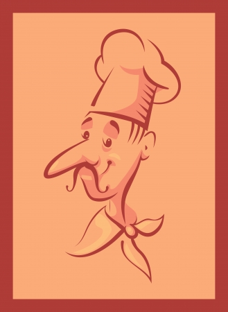 Chef cook in frameのイラスト素材