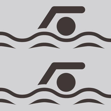 Summer sports icons -  swimming iconのイラスト素材