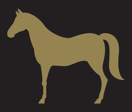 Silhouette of horseのイラスト素材