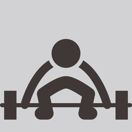 Summer sports icons -  weightlifting iconのイラスト素材