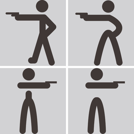 Summer sports icons set - shooting iconsのイラスト素材