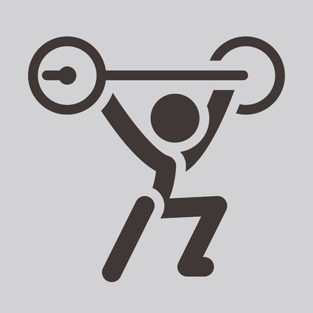 Summer sports icons -  weightlifting iconのイラスト素材