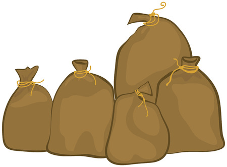 Group of sacksのイラスト素材