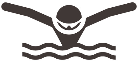 Summer sports icons -  swimming iconのイラスト素材