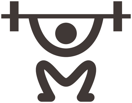 Summer sports icons - weightlifting iconのイラスト素材
