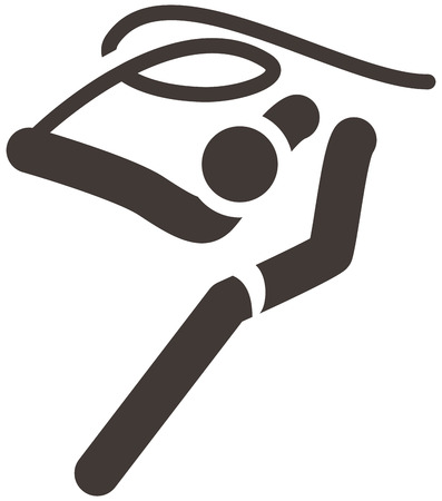 Summer sports icons set - Gymnastics Rhythmic iconのイラスト素材