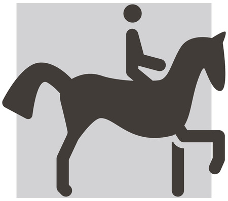 Summer sports icon - equestrian iconsのイラスト素材