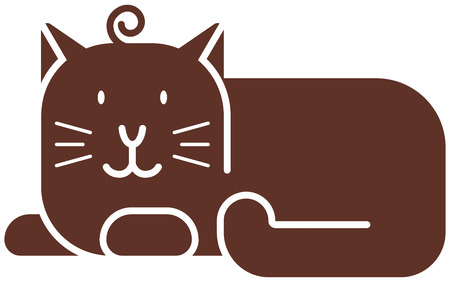 Cat icon - stylized art silhouetteのイラスト素材