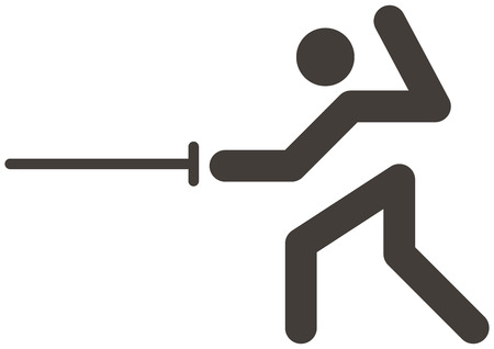 Summer sports icon set - fencing iconのイラスト素材