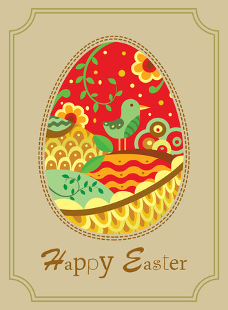 Easter egg - abstract background for Easter celebration cardのイラスト素材