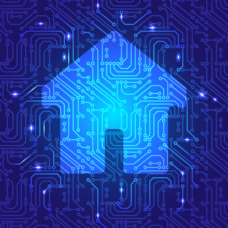 Smart home icon. Internet of things concept.のイラスト素材