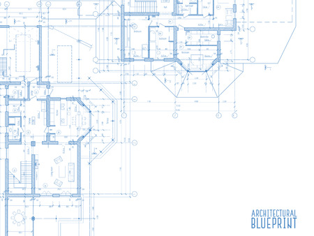 Architectural drawings on light background. Vector illustrationのイラスト素材