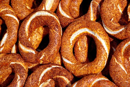 Fresh bagelsの写真素材