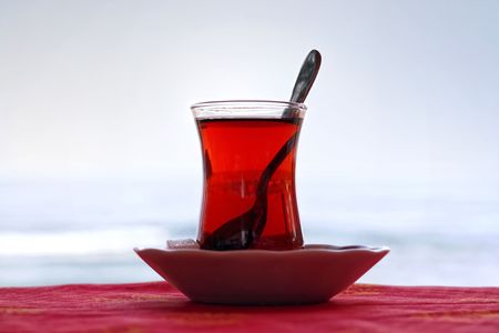 Glass of tea at cafe