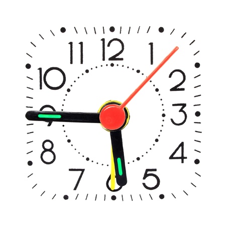 Alarm clock on white background