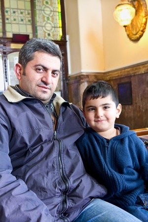 ISTANBUL - NOVEMBER 03: Travelers at Haydarpasa Train Station on November 3, 2011 in Istanbul. It still largest station in Turkey, built by Sultan Abdulhamid as start of Railroad to Baghdad in 1908のeditorial素材
