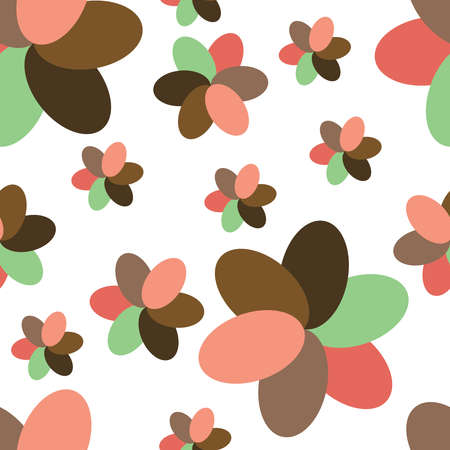Flower geometric pattern. Seamless vector background. Ornament in pastel colors for fabric, wallpaper, packaging. Decorative printのイラスト素材
