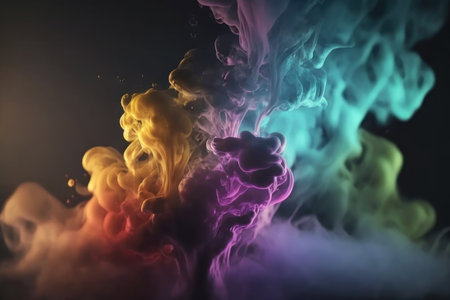 Abstract background, colored smoke. AI generative. Background for the site, for the desktop.の素材