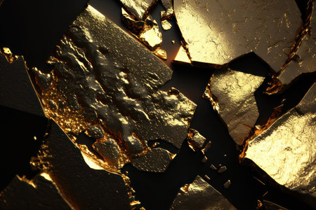 texture, background. gold. AI generative. illustration in photorealistic style.の素材