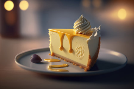 Cheese cake. AI generative. illustration in photorealistic style.の素材