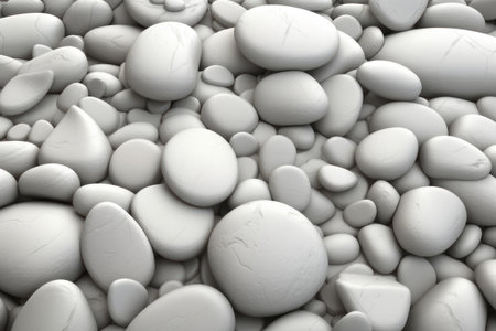 background, white stones. AI generative. illustration in photorealistic style.の素材