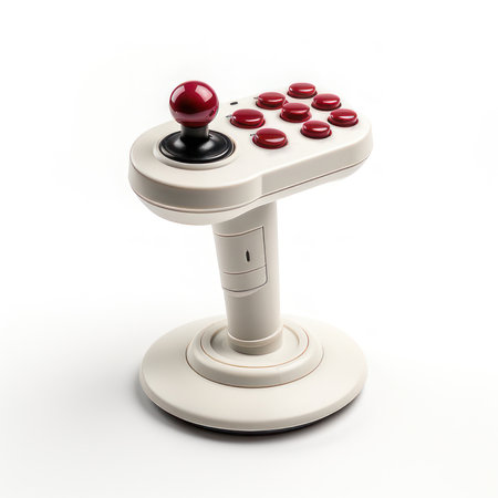 Game joystick isolated on white background. AI generative. Illustration in 3D render style.の素材