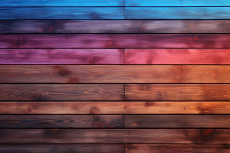 Banner. Background, texture, colorful wooden boards. background for the site. AI generative. illustration in photorealistic style.の素材