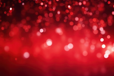 Abstract red background with bokeh and highlights. AI generative. Background for the site, application, desktop.の素材