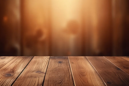Background for advertising. Wooden boards. AI generative. Illustration in photorealistic style.の素材