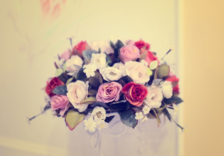 Bridal bouquet of various flowersの写真素材