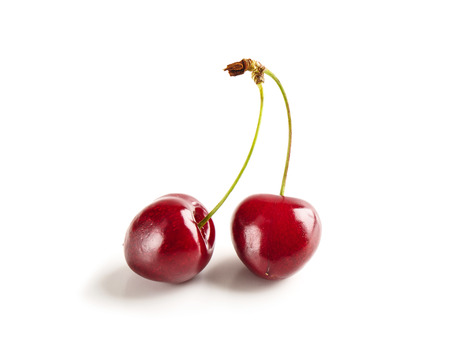 Cherry isolated on white backgroundの写真素材