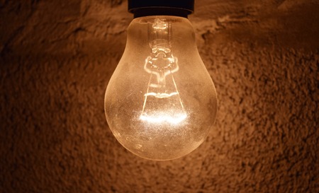 light in the dark wall night light electricityの写真素材