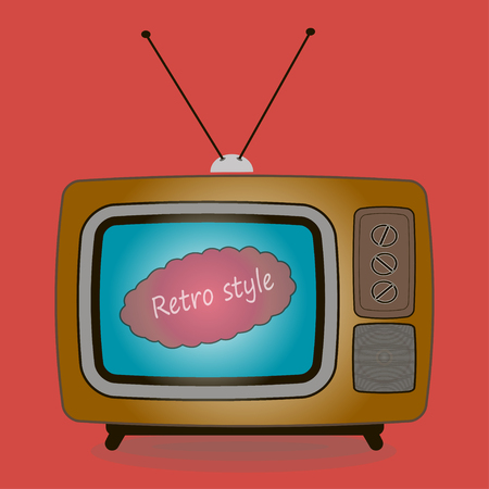 old TV movie vector illustration retro styleのイラスト素材