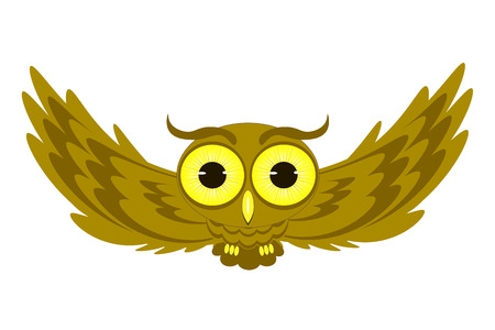 owl isolated on white background vector illustrationのイラスト素材