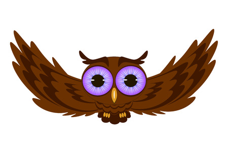 owl isolated on white background vector illustrationのイラスト素材