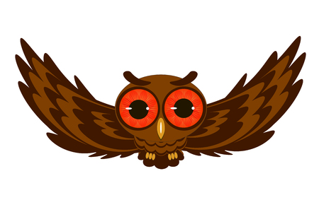 owl isolated on white background vector illustrationのイラスト素材