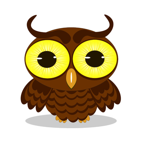 owl isolated on white background vector illustrationのイラスト素材