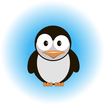 funny penguin on white background vector illustration beautifulのイラスト素材