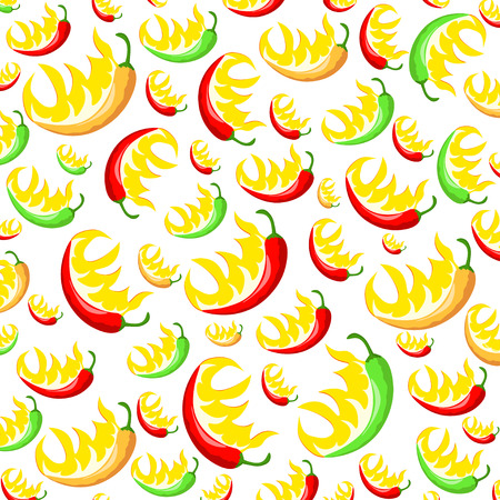 chili pepper pattern vector illustration beautiful backgroundのイラスト素材
