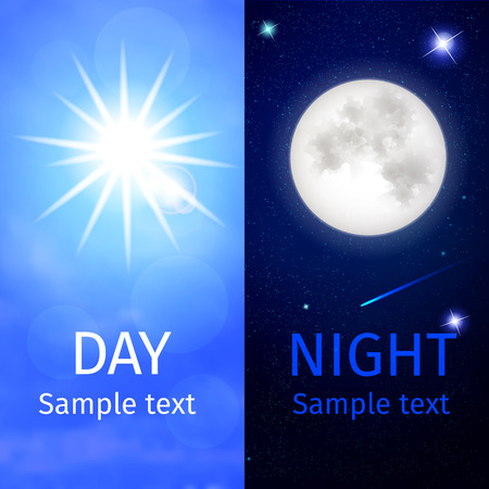 Day and night logo design creative vector illustrationのイラスト素材