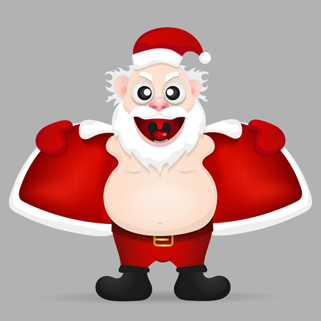Funny Santa Claus happy new year vector illustrationのイラスト素材