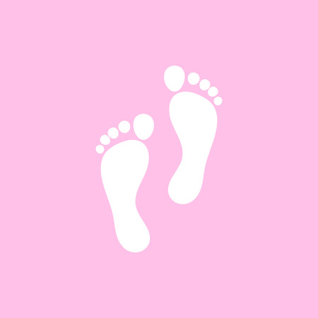 feet vector icon human footprint logo symbol.のイラスト素材